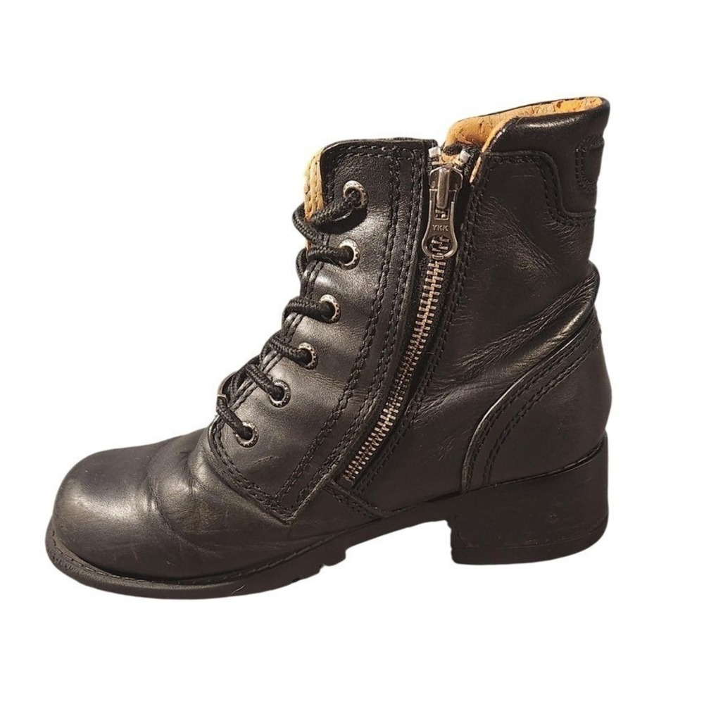 Harley-Davidson Boots Womens Size 6.5 Black Leather Ankle Biker Zip motorcycle